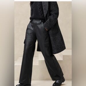 Banana Republic Faux Leather Cargo Pants